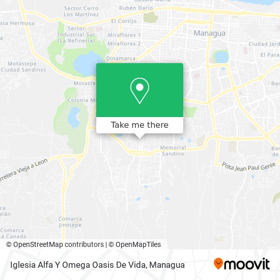 Iglesia Alfa Y Omega Oasis De Vida map