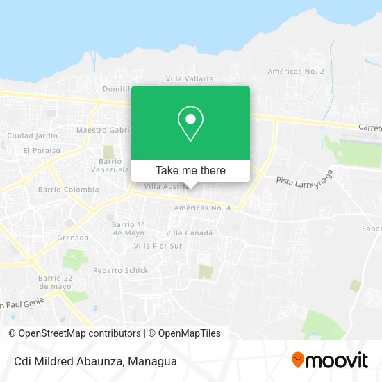 Mapa de Cdi Mildred Abaunza