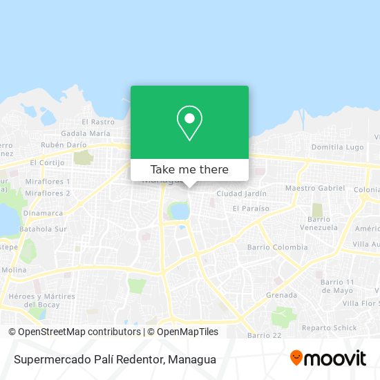 Mapa de Supermercado Palí Redentor