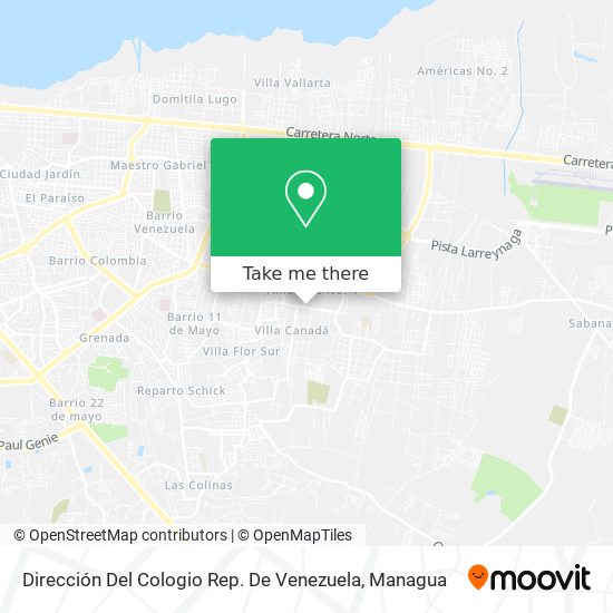 Dirección Del Cologio Rep. De Venezuela map