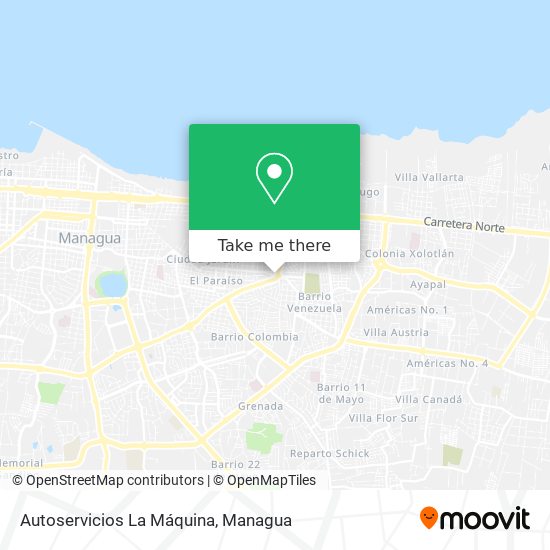 Autoservicios La Máquina map
