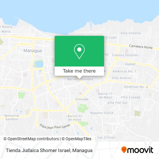 Tienda Judaica Shomer Israel map