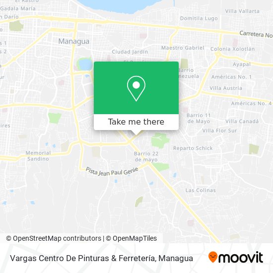 Vargas Centro De Pinturas & Ferretería map