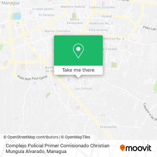 Complejo Policial Primer Comisionado Christian Munguía Alvarado map