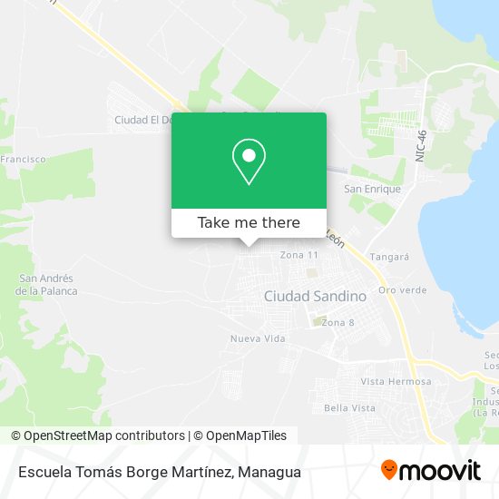 Mapa de Escuela Tomás Borge Martínez