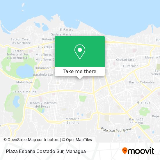 Mapa de Plaza España Costado Sur