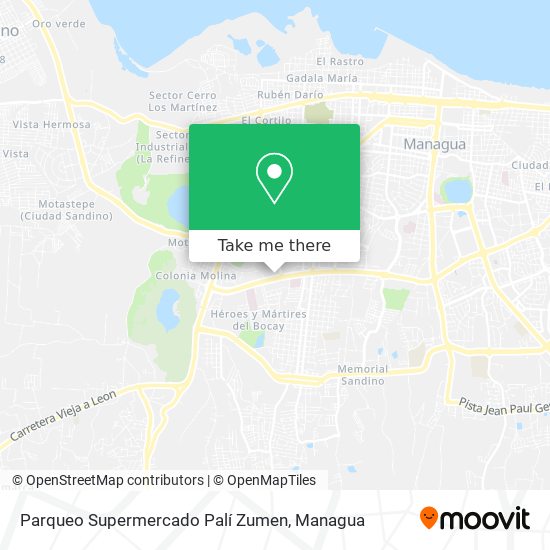 Parqueo Supermercado Palí Zumen map