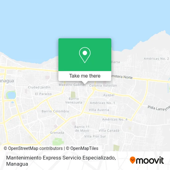 Mapa de Mantenimiento Express Servicio Especializado