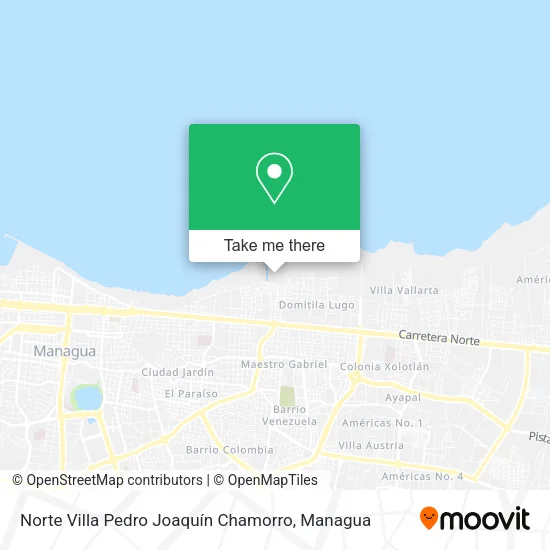Norte Villa Pedro Joaquín Chamorro map