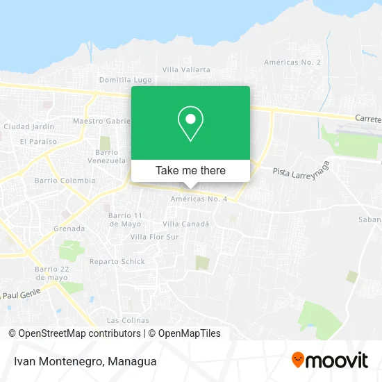 Mapa de Ivan Montenegro