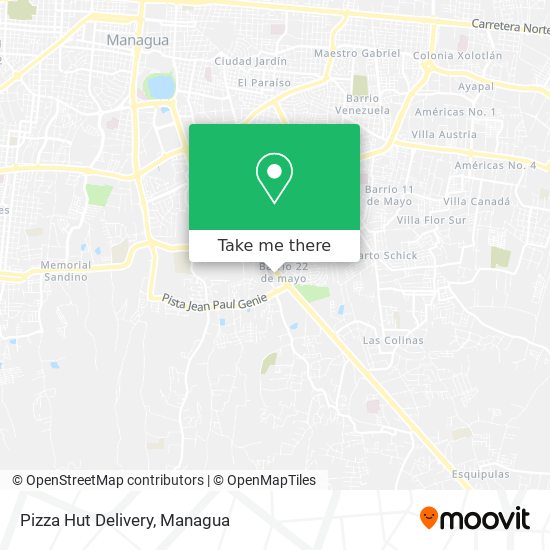 Mapa de Pizza Hut Delivery