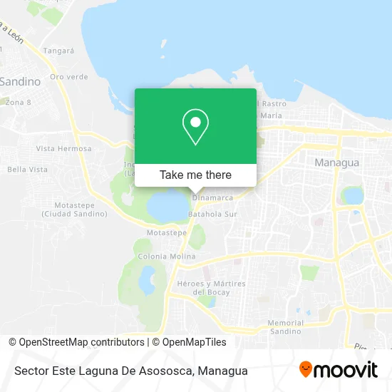 Mapa de Sector Este Laguna De Asososca