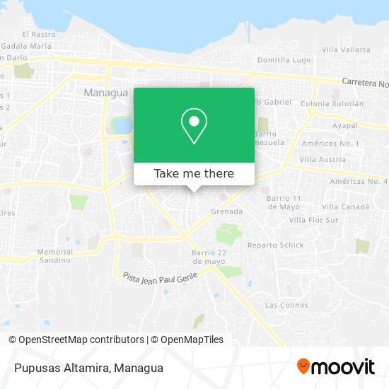 Pupusas Altamira map