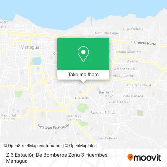 Z-3 Estación De Bomberos Zona 3 Huembes map