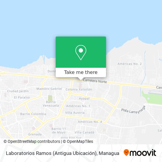 Mapa de Laboratorios Ramos (Antigua Ubicación)