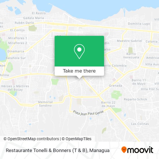 Restaurante Tonelli & Bonners (T & B) map