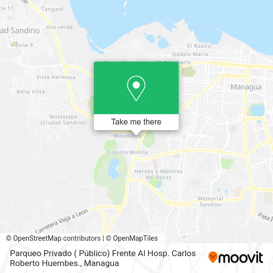 Mapa de Parqueo Privado ( Público) Frente Al Hosp. Carlos Roberto Huembes.