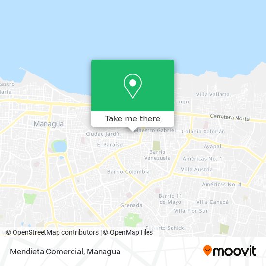 Mendieta Comercial map