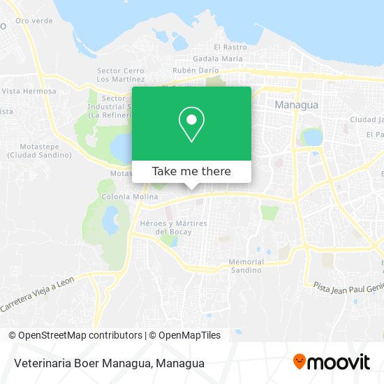Mapa de Veterinaria Boer Managua