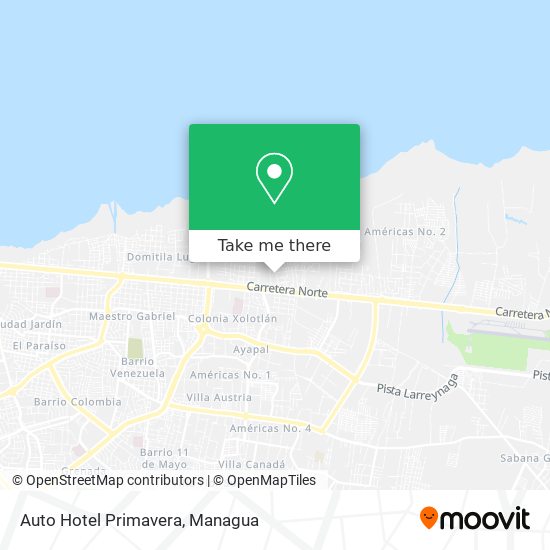 Auto Hotel Primavera map