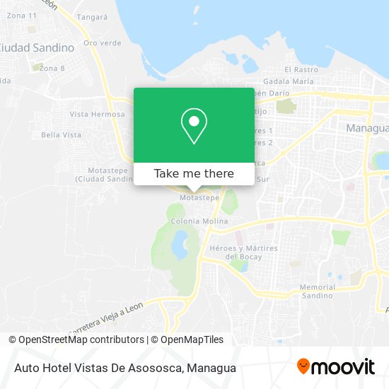Auto Hotel Vistas De Asososca map