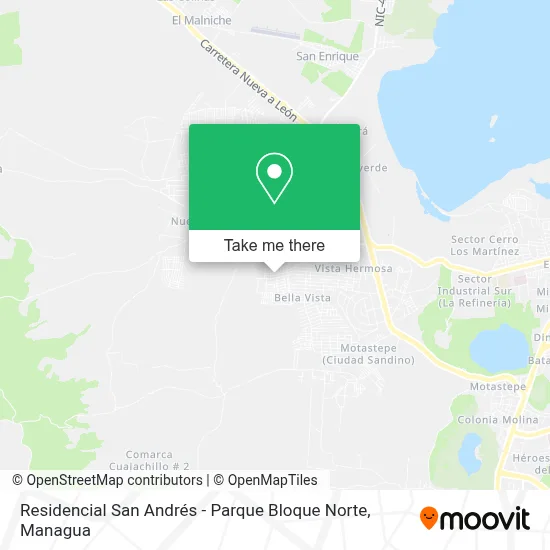 Mapa de Residencial San Andrés - Parque Bloque Norte