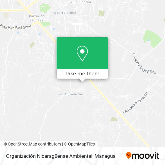 Mapa de Organización Nicaragüense Ambiental