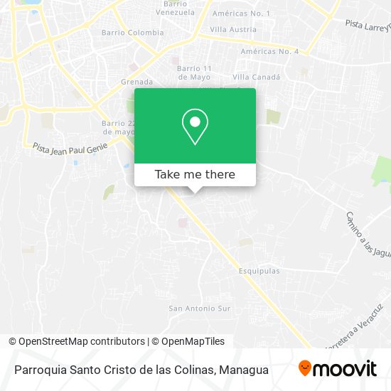 Parroquia Santo Cristo de las Colinas map