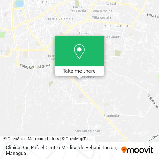 Clinica San Rafael Centro Medico de Rehabilitacion map
