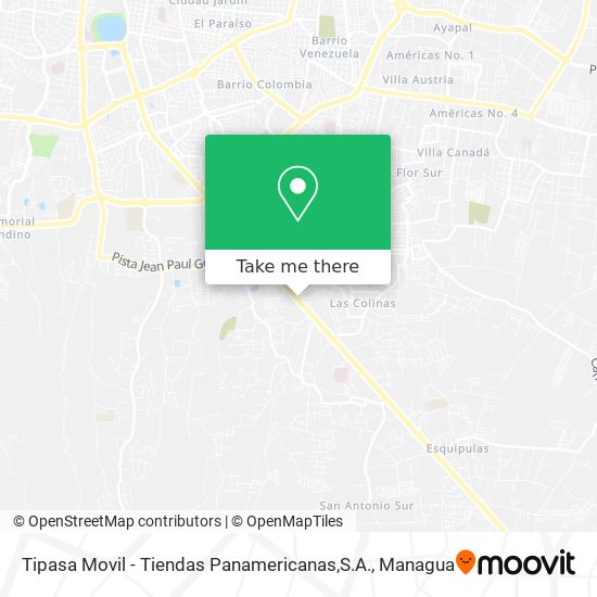 Tipasa Movil - Tiendas Panamericanas,S.A. map