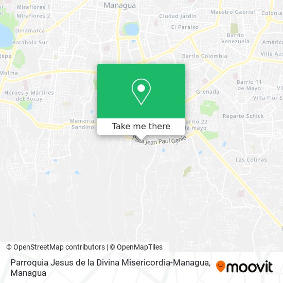 Parroquia Jesus de la Divina Misericordia-Managua map
