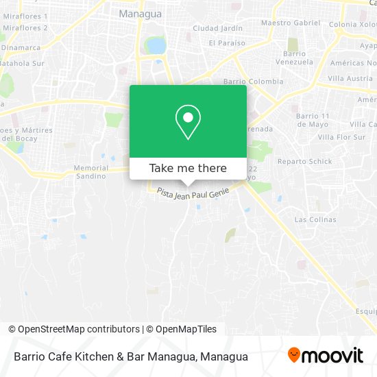 Barrio Cafe Kitchen & Bar Managua map