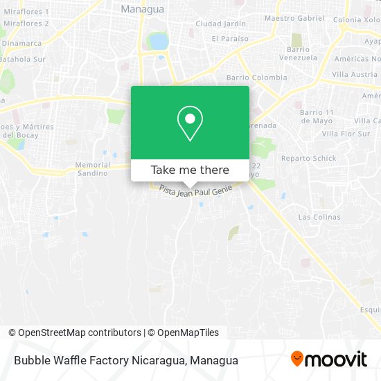 Bubble Waffle Factory Nicaragua map