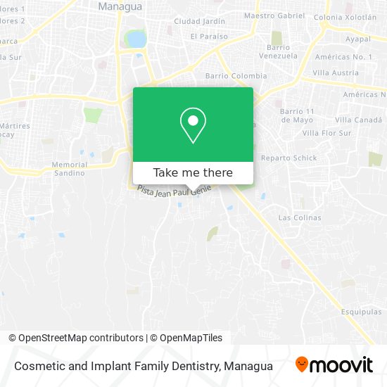 Cosmetic and Implant Family Dentistry map