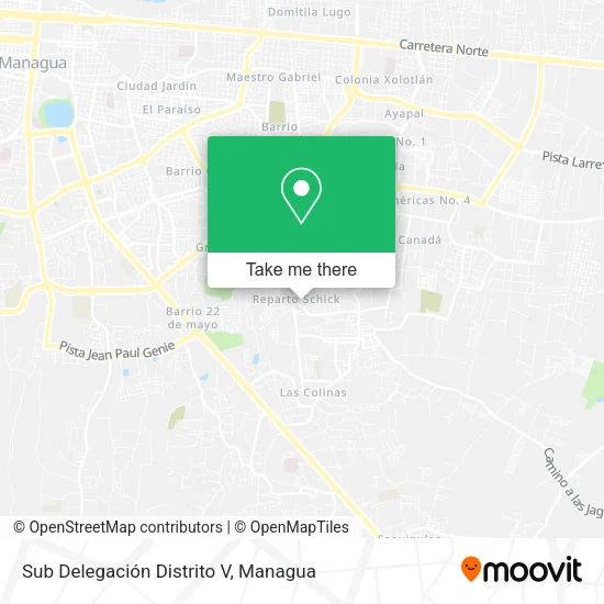 Mapa de Sub Delegación Distrito V