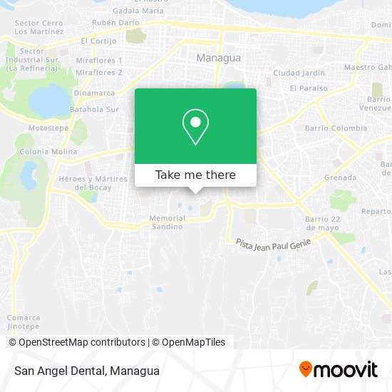 San Angel Dental map