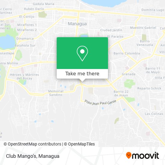Club Mango's map