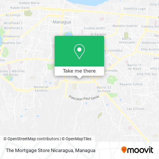 The Mortgage Store Nicaragua map