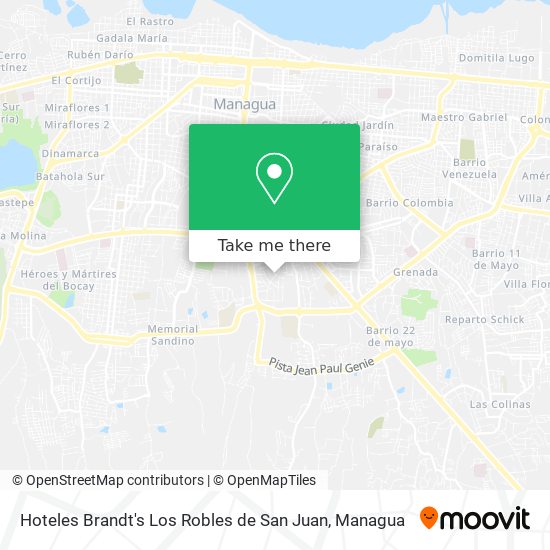Hoteles Brandt's Los Robles de San Juan map
