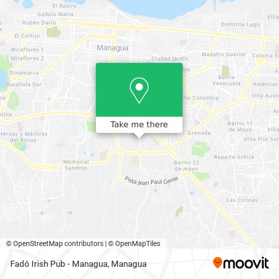 Fadó Irish Pub - Managua map