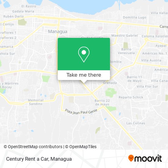 Century Rent a Car map