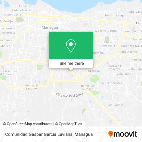 Comunidad Gaspar Garcia Laviana map