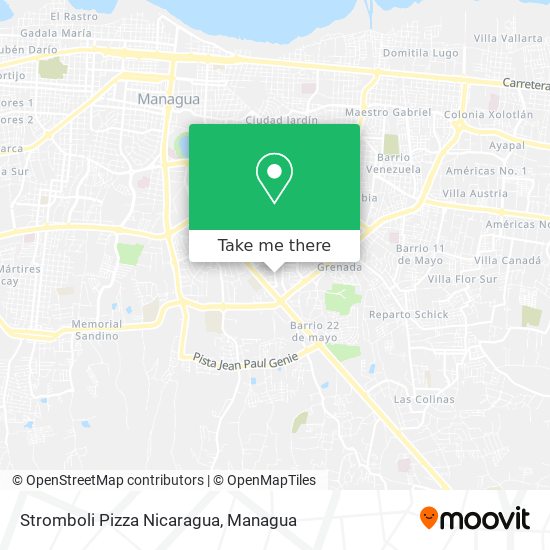 Stromboli Pizza Nicaragua map