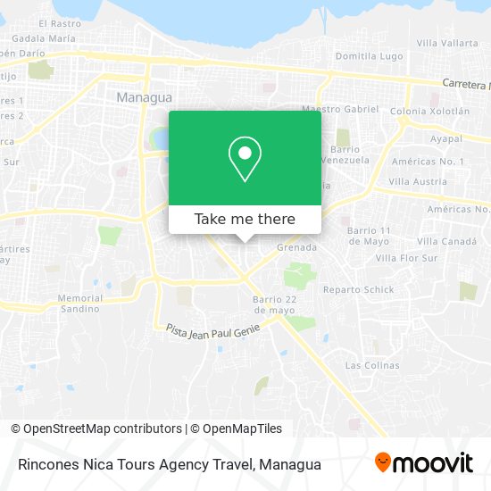 Rincones Nica Tours Agency Travel map