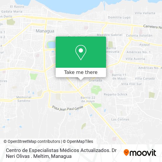 Centro de Especialistas Médicos Actualizados. Dr Neri Olivas . Meltim map