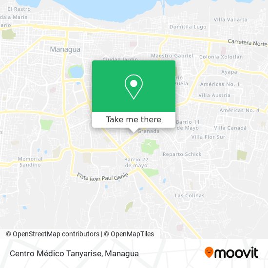 Mapa de Centro Médico Tanyarise