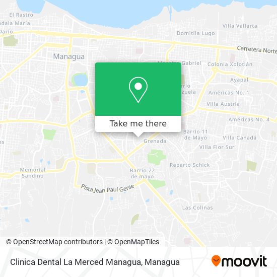 Clinica Dental La Merced Managua map