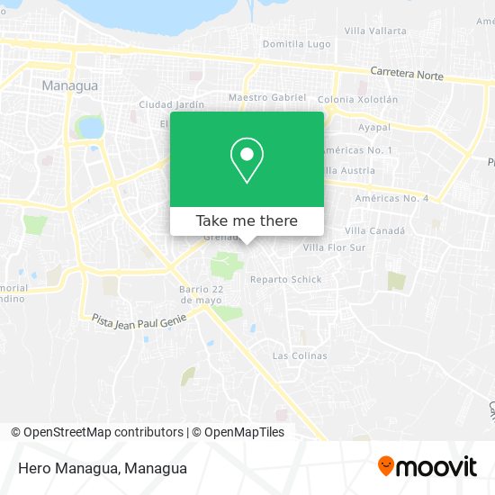 Hero Managua map