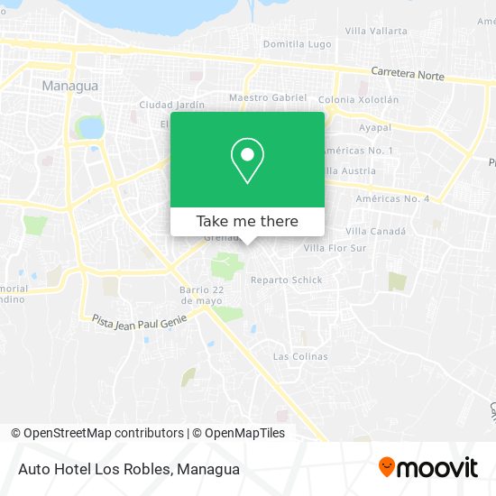 Auto Hotel Los Robles map