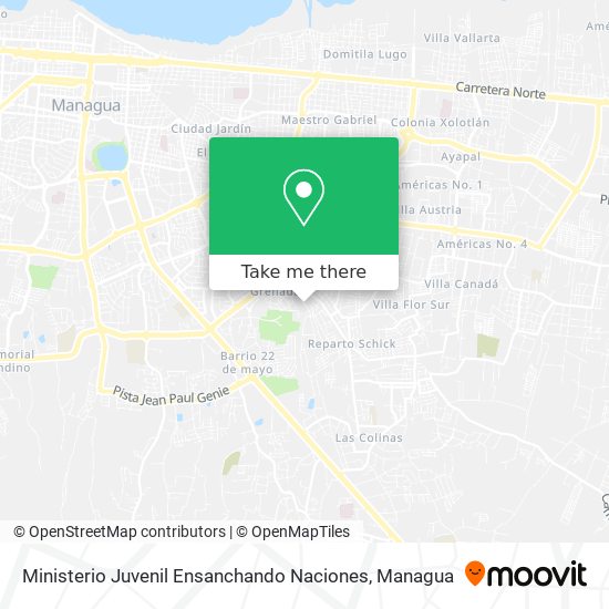 Mapa de Ministerio Juvenil Ensanchando Naciones